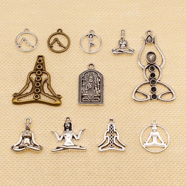 40 pieces jewelry making supplies yoga exercise buddha hj185, Bronze;silver
40 pieces jewelry making supplies yoga exercise buddha hj185, Bronze;silver