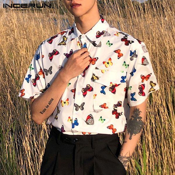 incerun men short sleeve lapel shirts man butterfly pattern printed shirt casual loose breathable blouse streetwear s-3xl, White;black
incerun men short sleeve lapel shirts man butterfly pattern printed shirt casual loose breathable blouse streetwear s-3xl, White;black
