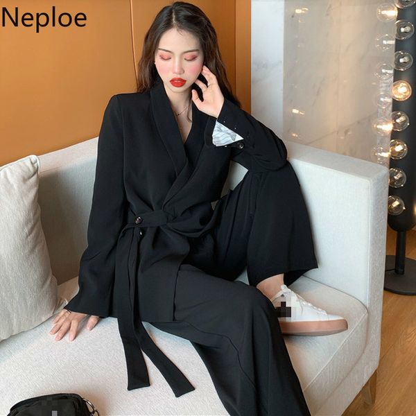 neploe vintage blazer women 2020 solid v neck single button lace up slim waist office lady coats loose casual female 1c402, White;black
neploe vintage blazer women 2020 solid v neck single button lace up slim waist office lady coats loose casual female 1c402, White;black