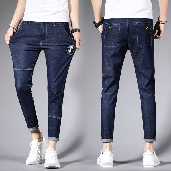 2019 new mens brand jeans fashion men casual slim fit high stretch feet skinny jeans men sell trousers ankle-length pants, Blue
2019 new mens brand jeans fashion men casual slim fit high stretch feet skinny jeans men sell trousers ankle-length pants, Blue