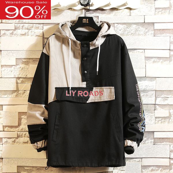 men sweatshirts street fashion 2020 new arrival spring and autumn male hoodies patchwork letter plus size coat korean style h01, Black
men sweatshirts street fashion 2020 new arrival spring and autumn male hoodies patchwork letter plus size coat korean style h01, Black