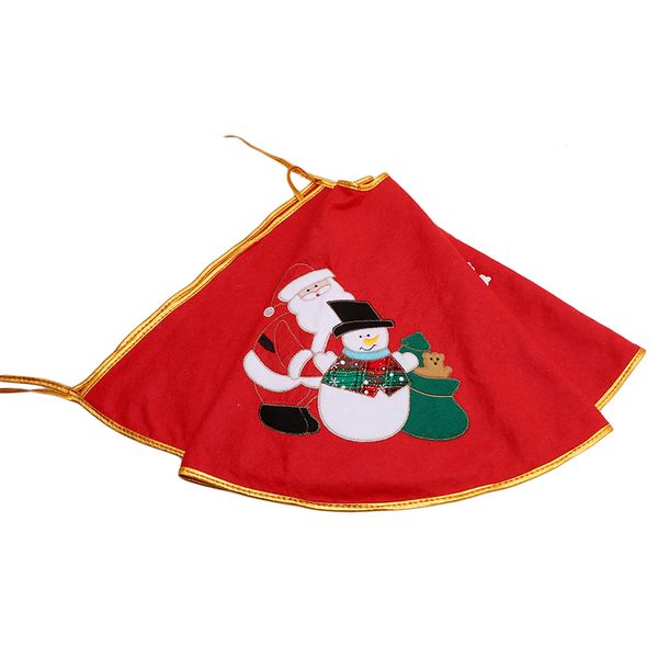 red non-woven christmas tree skirt aprons edge santa and snowman decoration for home xmas tree skirt new year
red non-woven christmas tree skirt aprons edge santa and snowman decoration for home xmas tree skirt new year