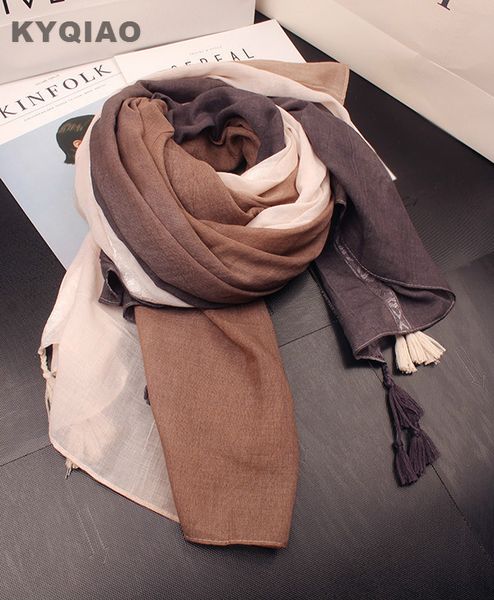 kyqiao head hijab scarf for women autumn winter japanese style elegant brief long coffee color washlight gradient scarf muffler
kyqiao head hijab scarf for women autumn winter japanese style elegant brief long coffee color washlight gradient scarf muffler