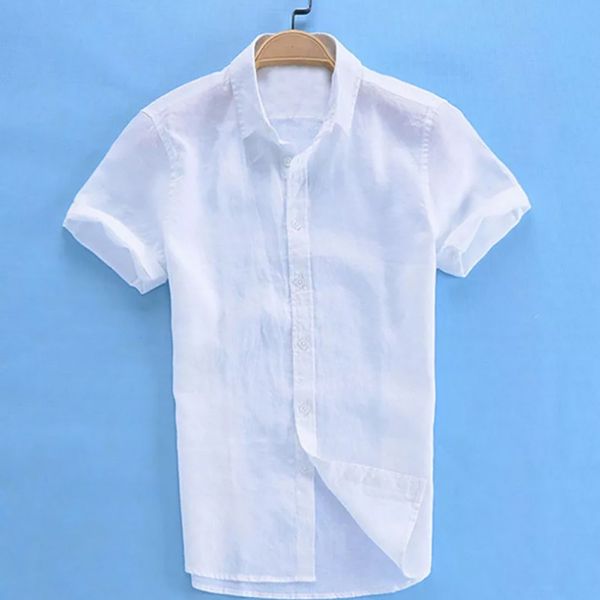 summer shirt short-sleeved solid color large size fashion casual men's slim-fit shirts, White;black
summer shirt short-sleeved solid color large size fashion casual men's slim-fit shirts, White;black