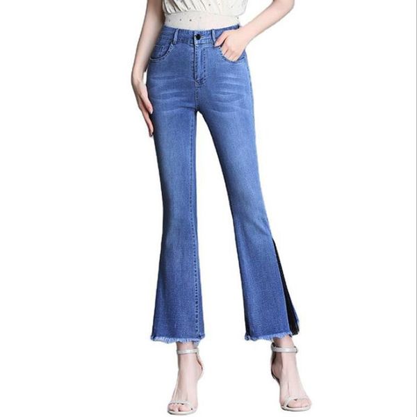 2020 women's jeans streetwear high waist cotton cuff denim boot cut jeans ankle-length pants women plus size 3xl 4xl, Blue
2020 women's jeans streetwear high waist cotton cuff denim boot cut jeans ankle-length pants women plus size 3xl 4xl, Blue