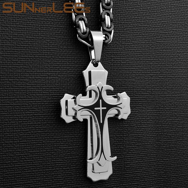 sunnerlees 316l stainless steel jesus christ cross pendant necklace byzantine link chain silver gold black men boys gift sp208
sunnerlees 316l stainless steel jesus christ cross pendant necklace byzantine link chain silver gold black men boys gift sp208