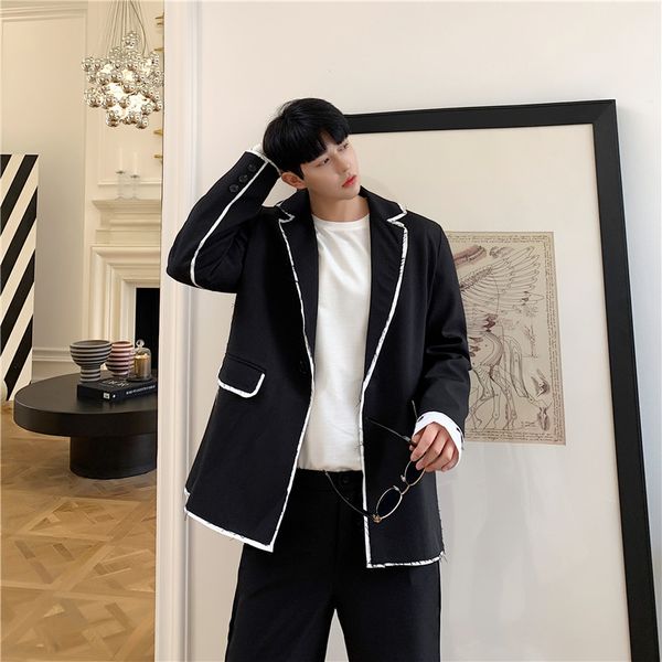 stage show clothes men japan style vintage casual suit coat outerwear male spring autumn blazer jacket overcoat, White;black
stage show clothes men japan style vintage casual suit coat outerwear male spring autumn blazer jacket overcoat, White;black