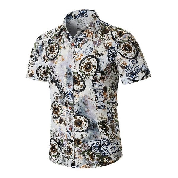 men's shirts summer fashion casual print slim lapel trend short sleeve flower shirt holiday vacation clothing, White;black
men's shirts summer fashion casual print slim lapel trend short sleeve flower shirt holiday vacation clothing, White;black