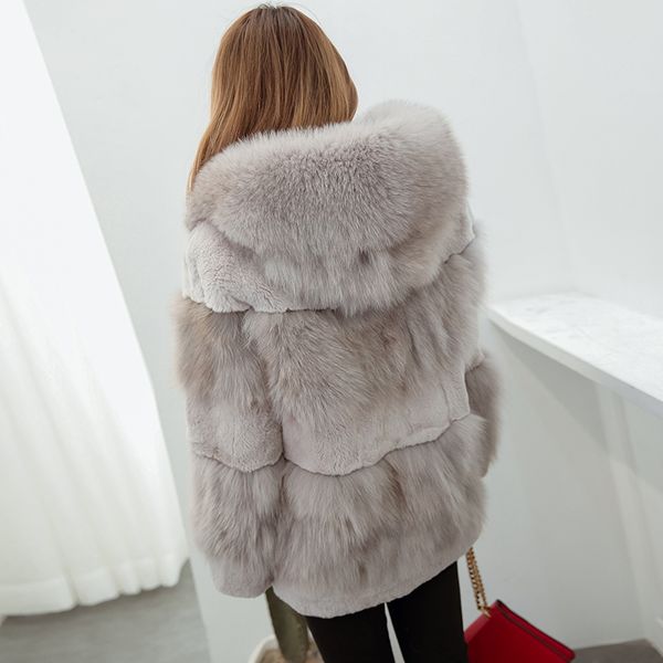thick fur coats women hooded natural rex fur jackets woman real leather overcoat 2018 autumn winter, Black
thick fur coats women hooded natural rex fur jackets woman real leather overcoat 2018 autumn winter, Black