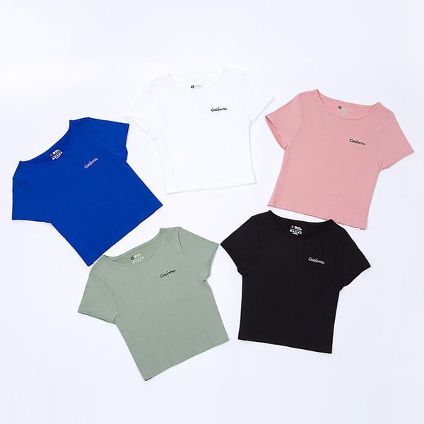 short sleeve sport shirts gym tights fitness solid sports crop workout dry fit breathable shirt active wear, White;red
short sleeve sport shirts gym tights fitness solid sports crop workout dry fit breathable shirt active wear, White;red