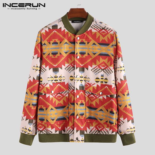 incerun fashion men jackets printed long sleeve streetwear casual outerwear 2019 stand collar button up mens coats jackets s-5xl, Black;brown
incerun fashion men jackets printed long sleeve streetwear casual outerwear 2019 stand collar button up mens coats jackets s-5xl, Black;brown