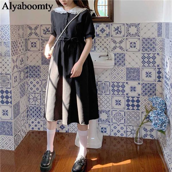 japanese harajuku spring summer women gothic dress lace collar black vintage lolita dress cute kawaii bandage long cosplay, Black;gray
japanese harajuku spring summer women gothic dress lace collar black vintage lolita dress cute kawaii bandage long cosplay, Black;gray