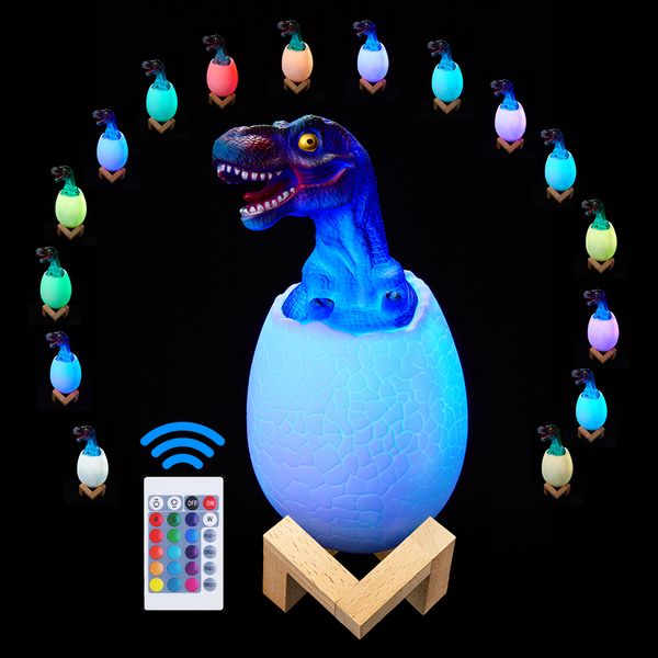 dinosaur egg 3d night light rechargeable control lamp 16 colors change remote led light gift creative smart home desk lamp
dinosaur egg 3d night light rechargeable control lamp 16 colors change remote led light gift creative smart home desk lamp