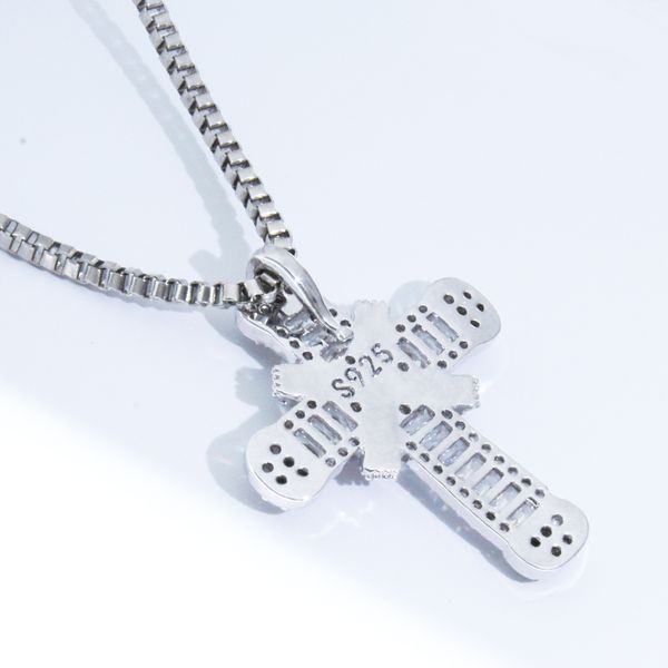 luxury cross pendant necklace clear cubic zircon necklace pendant for men women christmas gift, Silver
luxury cross pendant necklace clear cubic zircon necklace pendant for men women christmas gift, Silver