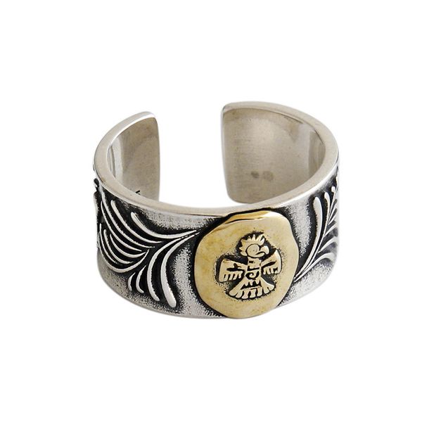 han edition s925 pure silver ring to restore ancient ways small eagle width ring opening personality silver rings, Golden;silver
han edition s925 pure silver ring to restore ancient ways small eagle width ring opening personality silver rings, Golden;silver