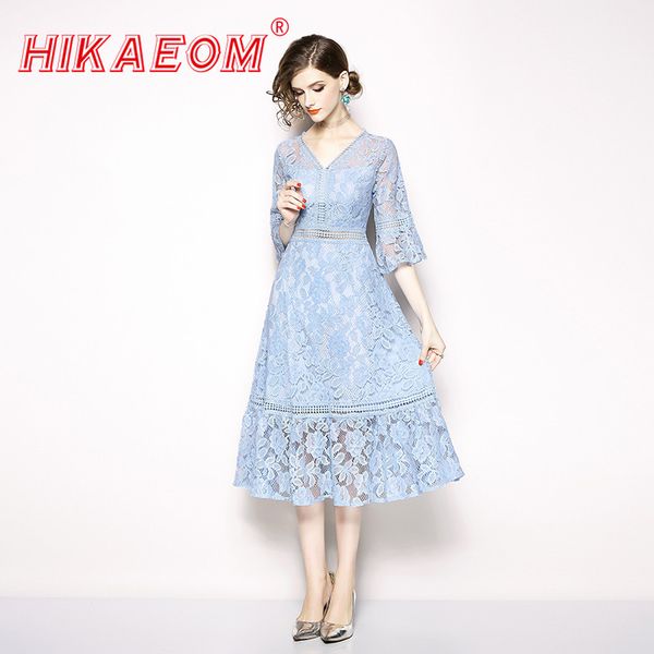 half sleeve v neck summer lace dresses stitching long formal dress women elegant party evening lady bottomings dressess vestidos, Black;gray
half sleeve v neck summer lace dresses stitching long formal dress women elegant party evening lady bottomings dressess vestidos, Black;gray