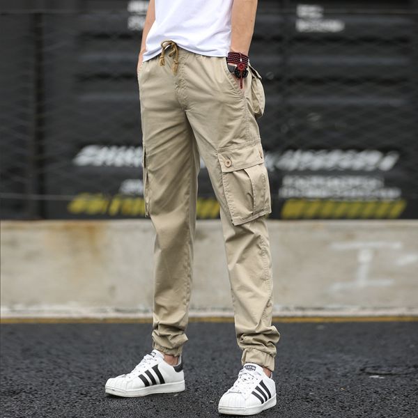 men elastic waist cargo pants 2019 spring new loose straight multi-pocket casual pants 28 30 32 34 36 38 high quality, Black
men elastic waist cargo pants 2019 spring new loose straight multi-pocket casual pants 28 30 32 34 36 38 high quality, Black
