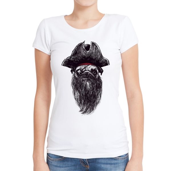 captain pug women t shirts short sleeve fashion o-neck punk t-shirt vintage printing lady funny casual slim tee, White
captain pug women t shirts short sleeve fashion o-neck punk t-shirt vintage printing lady funny casual slim tee, White