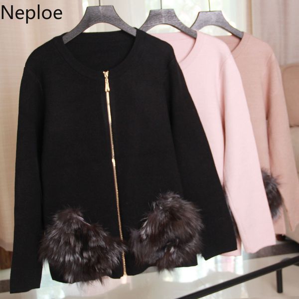 neploe new autumn winter knit cardigan coat women fashion fur pocket long sleeve knit loose o-neck zipper sweater coat 55158, White
neploe new autumn winter knit cardigan coat women fashion fur pocket long sleeve knit loose o-neck zipper sweater coat 55158, White