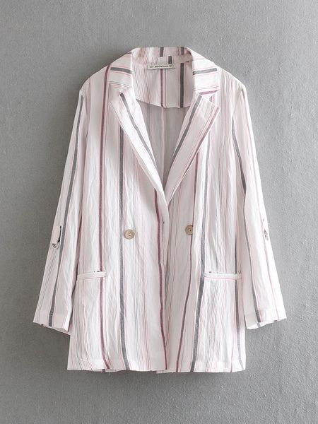 europe and america 2018 autumn new style slim fit slimming versatile one-button vertical striped long sleeve casual coat wo, Black;white
europe and america 2018 autumn new style slim fit slimming versatile one-button vertical striped long sleeve casual coat wo, Black;white