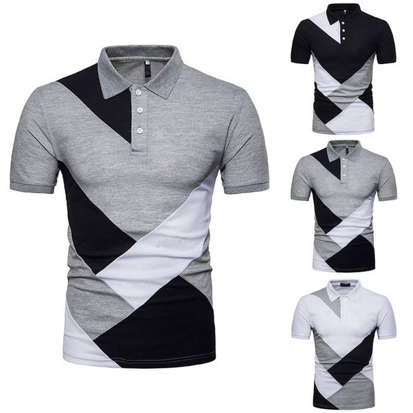 man t-shirt blouses short sleeve turn down collar male shirt striped button men tee shirt tshirt summer d30, White;black
man t-shirt blouses short sleeve turn down collar male shirt striped button men tee shirt tshirt summer d30, White;black