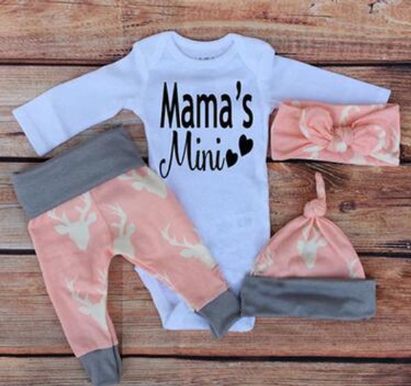 fall winter newborn toddler kids long sleeve romper pant set baby girls outfits clothes onesie +deer pants+hat+headband 4pc, White
fall winter newborn toddler kids long sleeve romper pant set baby girls outfits clothes onesie +deer pants+hat+headband 4pc, White