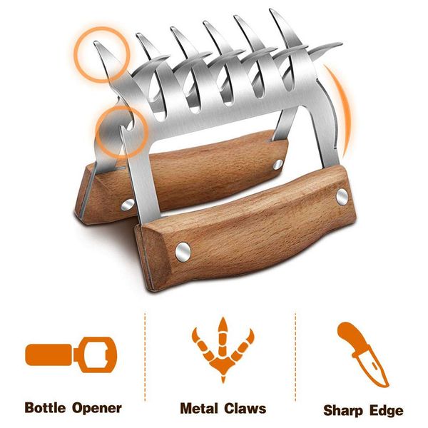 1pc meat fork shredder claws stainless steel bbq pulled pork meat clamp handing carving food grill accessories barbecue tool
1pc meat fork shredder claws stainless steel bbq pulled pork meat clamp handing carving food grill accessories barbecue tool