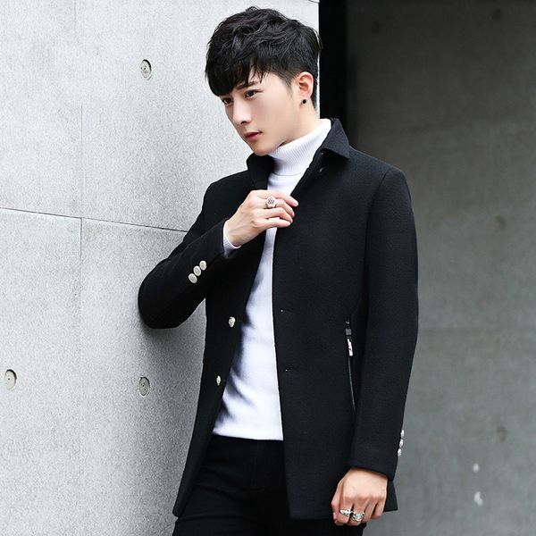 boollili men's coat autumn winter jackets woolen coat man slim korean mens coats handsome overcoat jacket abrigos hombre, Black
boollili men's coat autumn winter jackets woolen coat man slim korean mens coats handsome overcoat jacket abrigos hombre, Black