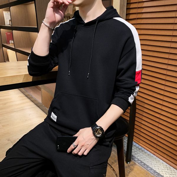 hoodie male trend 2019 autumn new solid color simple casual men's sports shirt europe and america ins wind, Black
hoodie male trend 2019 autumn new solid color simple casual men's sports shirt europe and america ins wind, Black