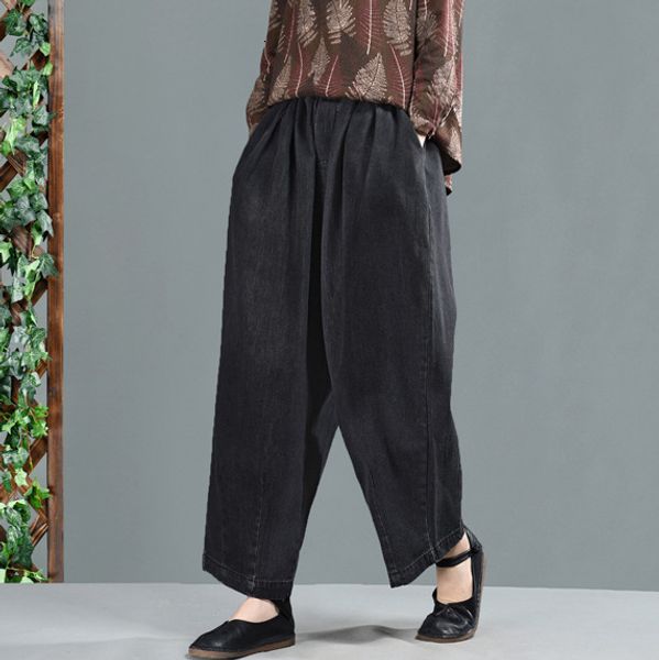 spring autumn jeans women large size loose retro casual denim pants new elastic waist pocket vintage trousers 2019 mori girl, Blue
spring autumn jeans women large size loose retro casual denim pants new elastic waist pocket vintage trousers 2019 mori girl, Blue