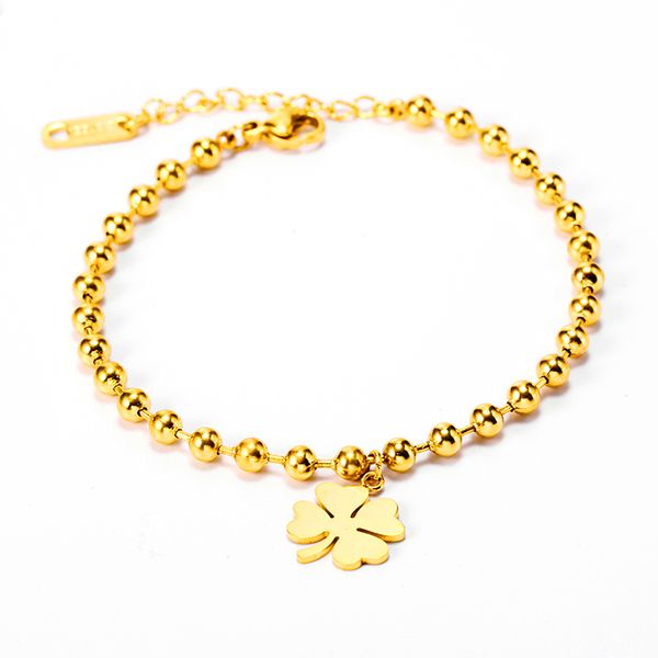 four clover plant natural style jewelry charms chain stainless steel bracelet pendant gold bracelet charm girl jewelry, Black
four clover plant natural style jewelry charms chain stainless steel bracelet pendant gold bracelet charm girl jewelry, Black