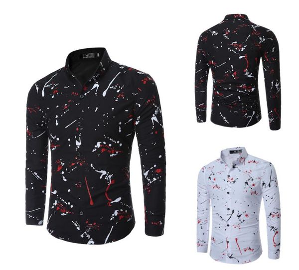 2019 2020 new men's ink painting boutique shirt korean version of the ink painting fashion literary men's shirt c306-8012, White;black
2019 2020 new men's ink painting boutique shirt korean version of the ink painting fashion literary men's shirt c306-8012, White;black