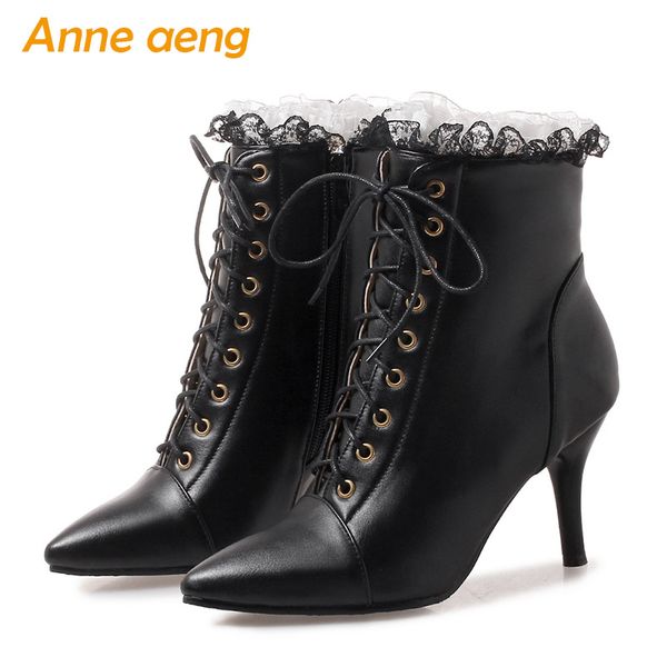 2019 autumn winter women boots ankle high thin heels lace-up ladies warm snow boots black winter women shoes big size 33-46
2019 autumn winter women boots ankle high thin heels lace-up ladies warm snow boots black winter women shoes big size 33-46