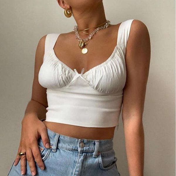 white straps low cut bow ruches crop 2020 summer women sleeveless camisole female skinny bralette
white straps low cut bow ruches crop 2020 summer women sleeveless camisole female skinny bralette