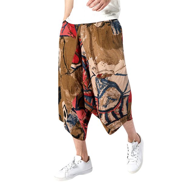 womail men's fashion pant summer men's large size cotton and linen national wind harem pants cropped print pant dropship apr22, Black
womail men's fashion pant summer men's large size cotton and linen national wind harem pants cropped print pant dropship apr22, Black