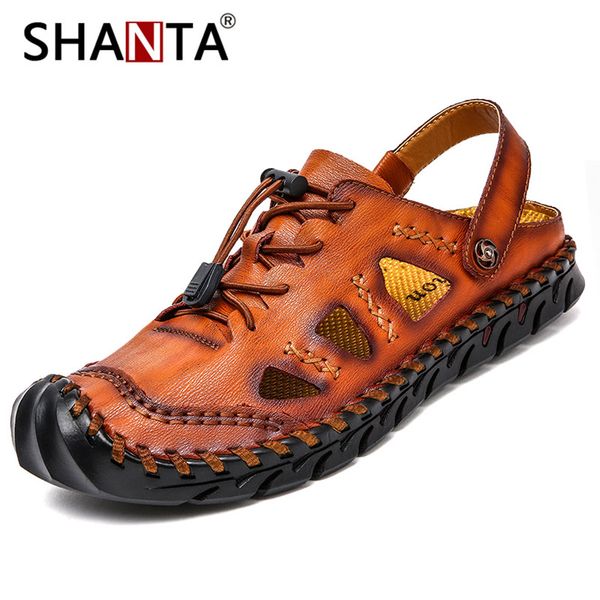 men sandals summer outdoor sneakers leather sandals beach holiday casual shoes for mens shoes sandalias hombre man, Black
men sandals summer outdoor sneakers leather sandals beach holiday casual shoes for mens shoes sandalias hombre man, Black