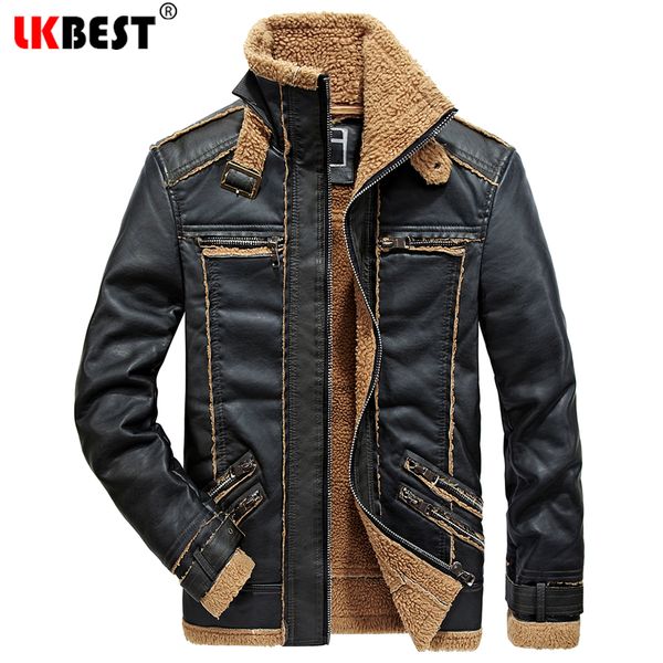 lknew leather jacket men faux fur motorcycle suede jacket and coat male thick pu winter men plus size outwear py40, Black
lknew leather jacket men faux fur motorcycle suede jacket and coat male thick pu winter men plus size outwear py40, Black