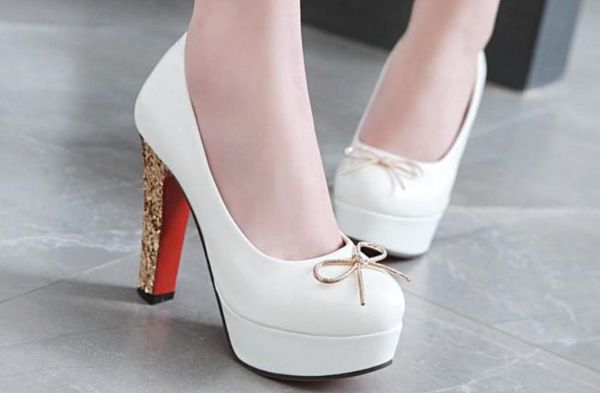 women's shoes in spring and autumn high coarse heel round head waterproof table bowknot@4053, Black
women's shoes in spring and autumn high coarse heel round head waterproof table bowknot@4053, Black
