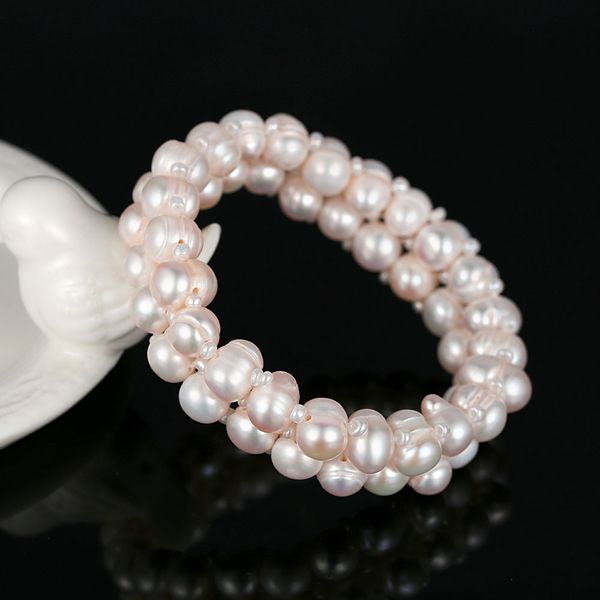 2019 aozhhl dropshipping freshwater pearl bracelet ellipse beaded bracelet two rows of pearl jewelry, Black
2019 aozhhl dropshipping freshwater pearl bracelet ellipse beaded bracelet two rows of pearl jewelry, Black