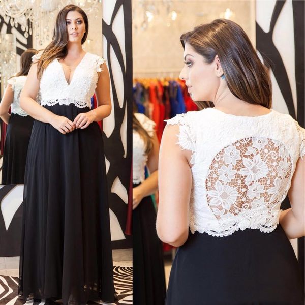 black and white lace plus size prom dresses deep v-neck beaded a line evening gowns floor length empire waist formal dress sd3364
black and white lace plus size prom dresses deep v-neck beaded a line evening gowns floor length empire waist formal dress sd3364
