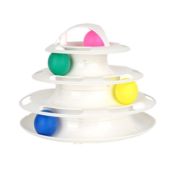 three levels pet cat toy tower disc tracks cat intelligence amusement triple pay disc cat toys ball training amusement tool
three levels pet cat toy tower disc tracks cat intelligence amusement triple pay disc cat toys ball training amusement tool
