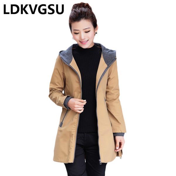 korean large size middle-aged women spring autumn windbreaker female middle-length loaded casual jacket coat slim is1585, Tan;black
korean large size middle-aged women spring autumn windbreaker female middle-length loaded casual jacket coat slim is1585, Tan;black