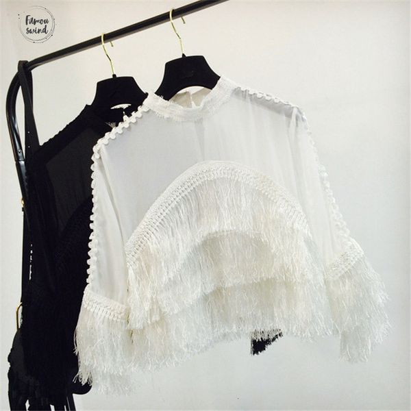 tassel chiffon blouse women 2019 new fashion perspective long sleeve loose patchwork blusa solid slim hollow out feminino shirts 64470, White
tassel chiffon blouse women 2019 new fashion perspective long sleeve loose patchwork blusa solid slim hollow out feminino shirts 64470, White