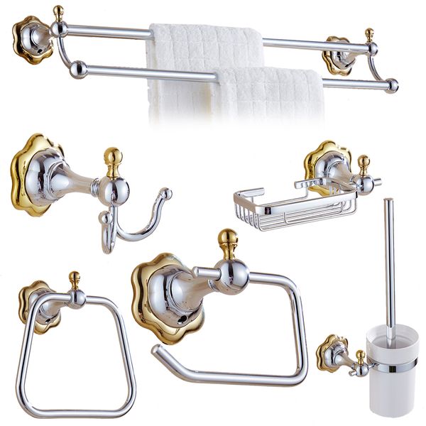 flower design modern silver polish bathroom accessories set paper holder/ towel ring/ brush holder/ robe hook/ towel bar
flower design modern silver polish bathroom accessories set paper holder/ towel ring/ brush holder/ robe hook/ towel bar