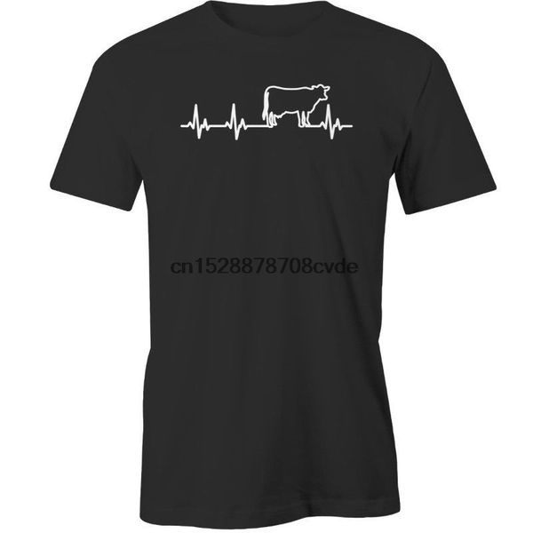 2020 summer fashion cow heartbeat t-shirt t shirt, White;black