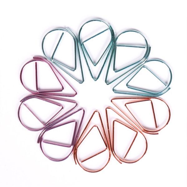 50 pcs/lot metal clips water drop shape paper clip bookmark for book accessories kawaii stationery gift office school supplies
50 pcs/lot metal clips water drop shape paper clip bookmark for book accessories kawaii stationery gift office school supplies