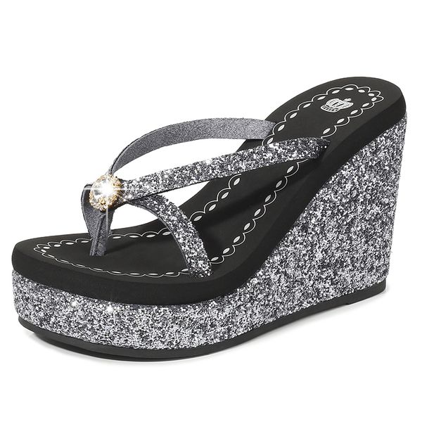 2020 summer fashion sandals shoes women beach summer high heels sandals slipper indoor outdoor flip-flop female slippers, Black
2020 summer fashion sandals shoes women beach summer high heels sandals slipper indoor outdoor flip-flop female slippers, Black
