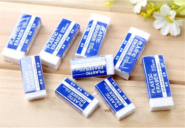 White Pencil Eraser- Pack Of 30 Plastic Erasers Size 5.3 Premium Hi-quality Polymer Eraser Ideal Erasers For Kids School Art Office Drafting