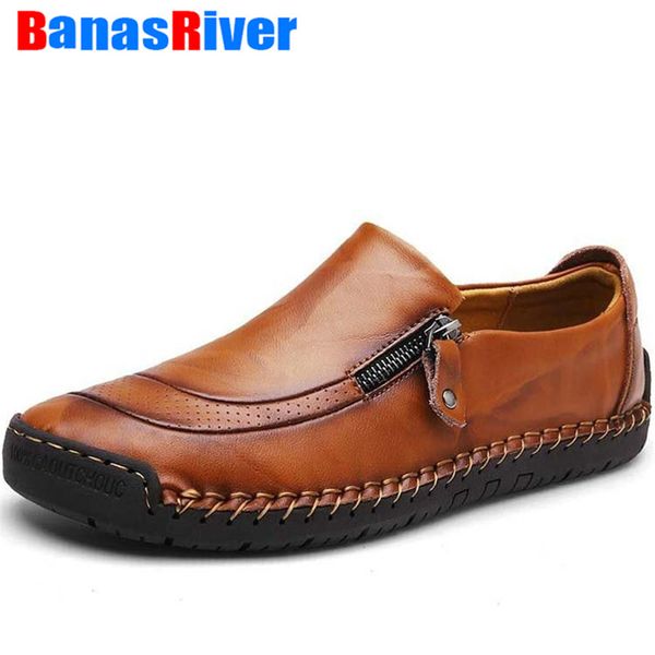 big size 38-48 leather men shoes fashion casual breathable flats loafers zippers driving sneakers outdoor walking footwear, Black
big size 38-48 leather men shoes fashion casual breathable flats loafers zippers driving sneakers outdoor walking footwear, Black