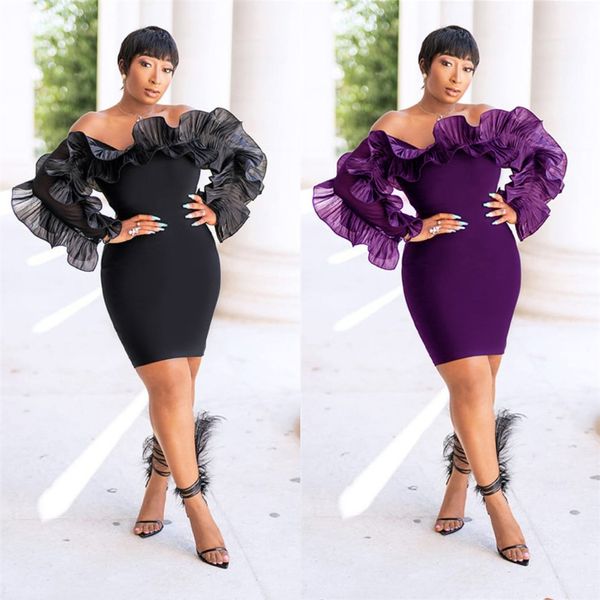 women strapless ruffled patchwork long sleeves solid color bodycon club party cocktail evening mini dress women cute clothing, White;black
women strapless ruffled patchwork long sleeves solid color bodycon club party cocktail evening mini dress women cute clothing, White;black
